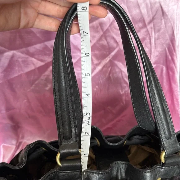 VINTAGE Juicy Couture Daydreamer Black Velour Tote Bag - Picture 16 of 16